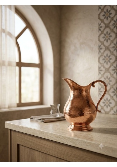 Aura Copper Dövme Bakır Ördek Sürahi 2 L 1 Mm 23 Cm El Yapımı