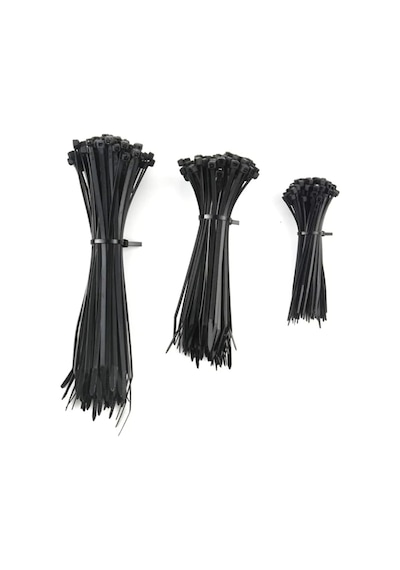 Plastik Kablo Bağı Cırt Kelepçe Set 100 Mm - 150 Mm - 250 Mm X 2.5 Mm Siyah 20 Şer Adet X 3 6 Standart