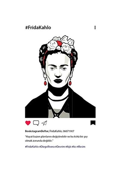 Frida Kahlo Grafiti 2 Bookstagram Defter