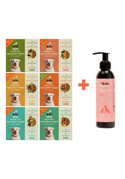 Kito Köpekler İçin Kito Fresh Tanışma Paketi + Kito Balık Yağı 200 ML