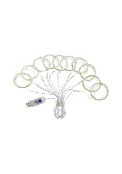 Technosmart Peri Telli Perde Led Işık Kumandalı 300 Ledli 3 X 3 Metre Usb'li 8 Animasyonlu Günışığı Çok Renkli