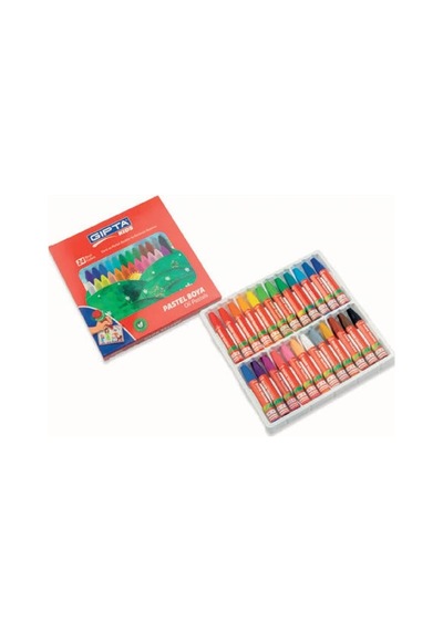 Gıpta Pastel Boya 24 Renk Köşeli K3602 Çok Renkli