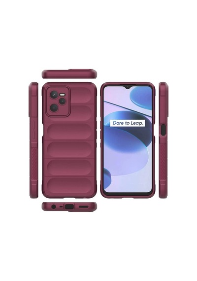 Gld-spt- Newface Realme C35 Kılıf Optimum Silikon - Bordo