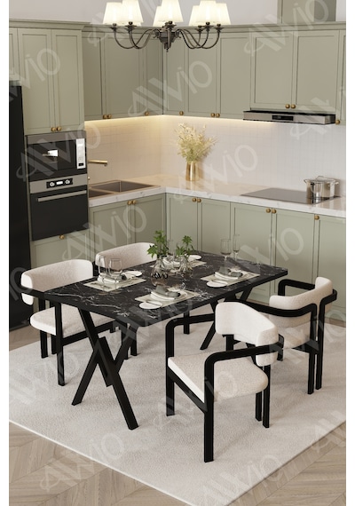 Avvio Aria Tokyo Demonte Sandalye 80x120 Yemek Masası Mutfak Masası Salon Masası 4 Kişilik Siyah Avvio Aria Tokyo Demonte Sandalye 80x120 Yemek Masası Mutfak Masası Salon Masası 4 Kişilik Siyah