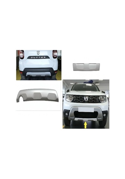 2018-2024 Dacia Duster Ön Tampon Altı Ve Arka Difüzör Koruma Kaplama