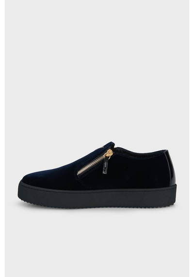 Giuseppe Zanotti Fermuar Detaylı Sneaker Ayakkabı Erkek Ayakkabı Ru60007-001 Lacivert