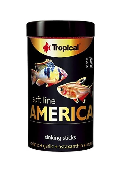 Ayrex Tropical Softline America S Kuzey Ve Güney Amerika Balıkları İçin Yumuşak Taneli Balık Yemi 100 Ml 56gr