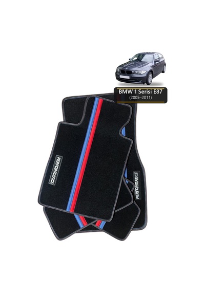 Oto Halı Paspas Bmw 1 Serisi E87 2005-2011 Uyumlu Mperformance M Teknik Sport Kaymaz & Şık Tasarım - Tasarım 6