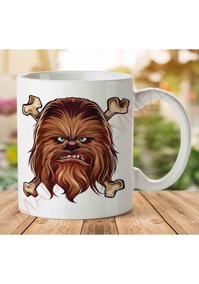 1-948 Chewbacca Star Wars İki Tarafı Baskılı Kupa Bardak.jpg