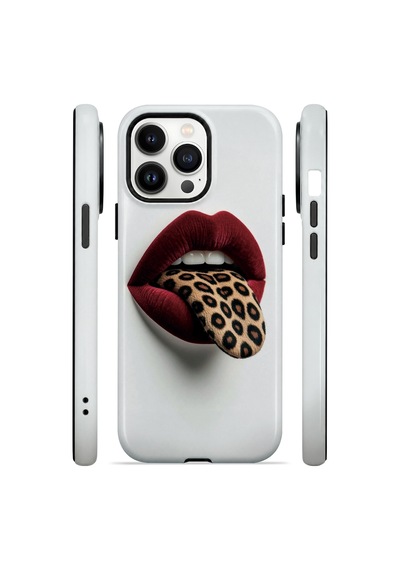 Velvoria Valestra Leopar Dudak Apple iPhone Uyumlu 14 Pro Darbe Korumalı Kılıf Valestra Select - Leopar Dudak