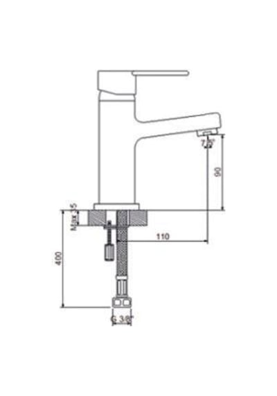 Newarc Domino Lavabo Banyo Eviye Bataryası 3'lü Set 971521-971511-971531 Krom