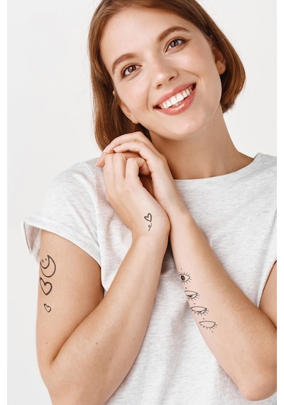 Karışık Şekiller Geçici Dövme,geçici Tattoo ,vücut Dövme,kol Bilek Dövme,boyun Dövme,sırt Dövme
