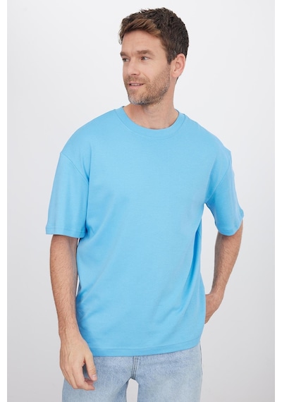 Tudors Unisex Oversize Geniş Kesim %100 Pamuk Yumuşak Dokulu Basic Bisiklet Yaka Mavi Tişört-35176 Mavi Tudors Unisex Oversize Geniş Kesim %100 Pamuk Yumuşak Dokulu Basic Bisiklet Yaka Mavi Tişört-35176 Mavi