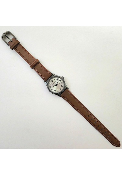 Retro Kadın Kol Saati, Vintage Tasarım, Klasik Tasarım, Siyah Kasa, Minimal Tasarım, Kayışlı Açık Kahverengi Altın
