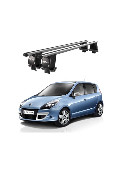 Royal Renault Scenic 2013-2016 Uyumlu Gri Kilitli Ara Atkı Port Bagaj Tavan Barı