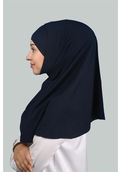 Altobeh İkili Set Pratik Eşarp Hazır Türban Ve Hijab Tesettür Bonesi Lacivert