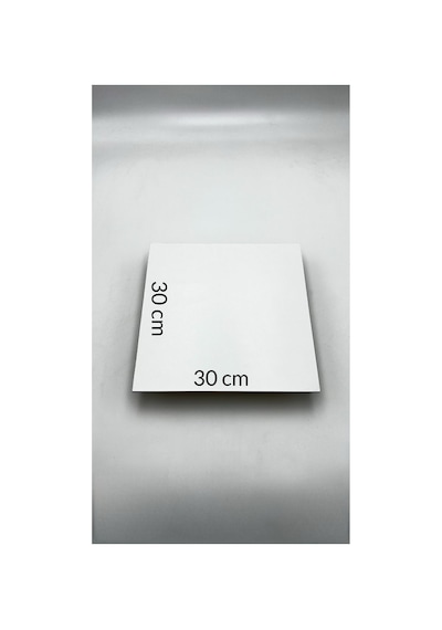 10 Adet 30x30 Cm Mdf Beyaz Pasta Altlığı Beyaz / Kahverengi