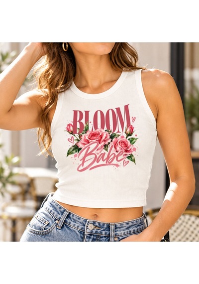 Bk Gift Sıfır Kol Fitilli Crop Bluz - Esnek Likralı Günlük Crop-3 Beyaz