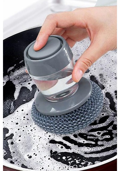 Soap Dispenser Kitchen Brush Sıvı Deterjan Hazneli Bulaşık Fırçası Ve Stand