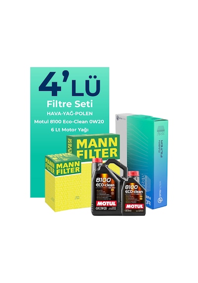 Ford Focus 1.5 Dizel Manuel Filtre Bakım Seti Motul Motor Yağlı 2018-2024 4 Lü 8200BKMFLSHNGFL33477