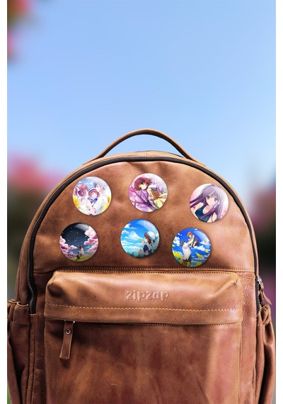 Clannad After Story Çanta Süsü Rozet İğneli Buton Rozet Seti 6 Adet Çok Renkli
