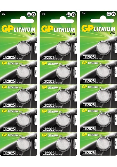 GP CR2025 3V Lityum Kartela Düğme Pil 5 x 3'lü