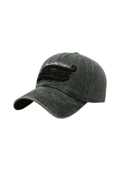 Tezzgelsin Unisex Eskitme Hawaii Nakışlı Ayarlanabilir Beyzbol Kep Şapka 2'li Set Haki - Kırmızı
