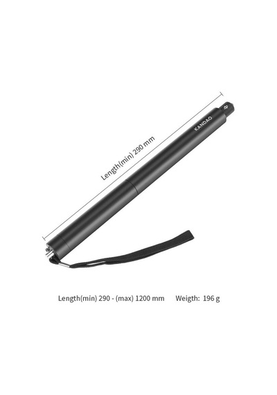 Kandao 120cm Görünmez Selfie Çubuğu Siyah