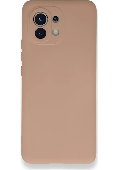Muratech Newface Xiaomi Mi 11 Kılıf Nano İçi Kadife Silikon - Pudra
