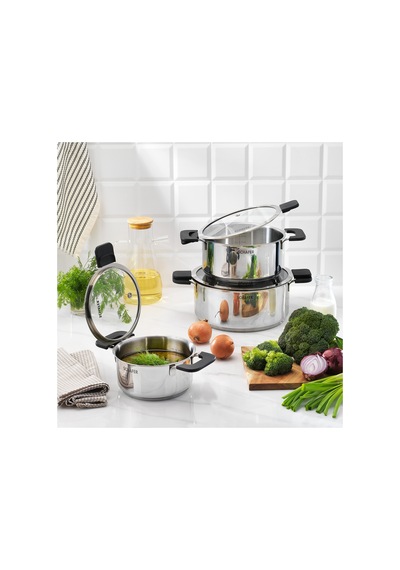 Iconic Çelik Tencere Seti 6 Parça-ınox Inox