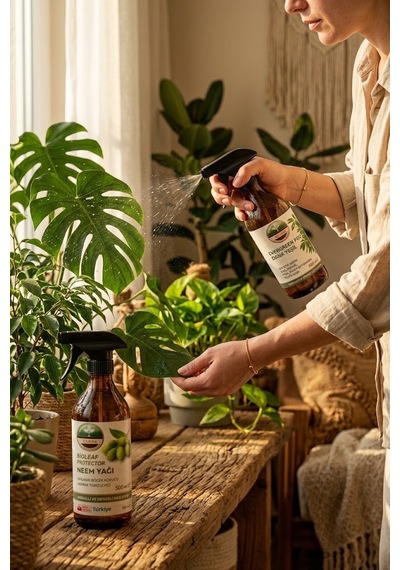 İkili Bakım Seti Evergreen Pro Sprey Daha Yeşil Bitki Besini Ve Bioleaf Protector Sprey Neem Yağı 1 L