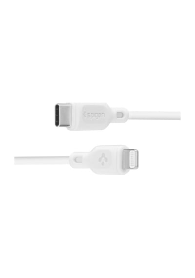 Spigen C10CL USB-C to Lightning Cable White (1m/Apple Uyumlu iOS MFI Certified) 000CA25416
