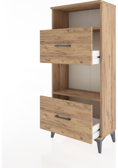 Hyperion Dolap 2 Raflı 2 Çekmeceli 60x44x134 Çam-çam Atlas Çam