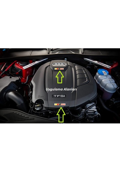 Audi A5 Logo Motor Kapağı Damla Silikon Plaka Logo Arma Amblem Ye