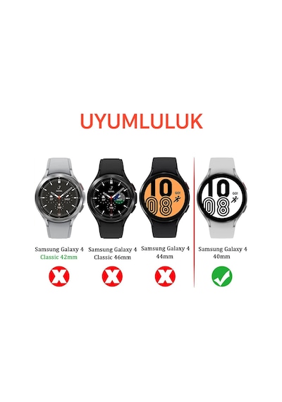 Samsung Uyumlu Galaxy Watch 4 40Mm Ekran Koruyucu Nano Esnek Cam Ppm