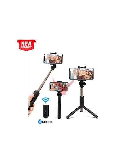 Bluetooth Kumandalı Selfie Çubuğu & Tripod 70 Cm