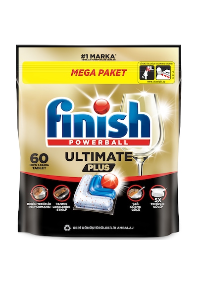Finish Ultimate Plus Bulaşık Makinesi Deterjanı Kapsül Tablet 60 Adet