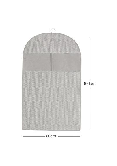Ocean Home Textile Gri Balıksırtı Elbise Kılıfı 60 x 100 cm