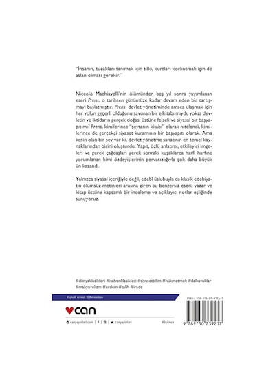 Prens - Niccola Machiavelli - Can Yayınları