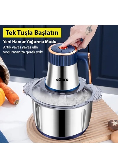 Ezere Powerchop Pro Elektrikli Paslanmaz Çelik Kollu 5 Litre Et Kıyma Makinesi Sebze Meyve Doğrayıcı Rondo Blendır- 5775 Renkli Ezere Powerchop Pro Elektrikli Paslanmaz Çelik Kollu 5 Litre Et Kıyma Makinesi Sebze Meyve Doğrayıcı Rondo Blendır- 5775 Renkli