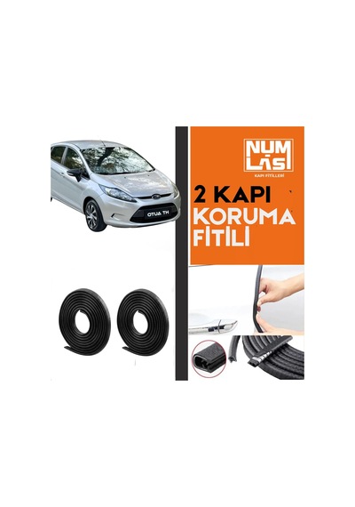 Ford Fiesta 2008-2019 İki Kapı Koruma Fitili Siyah Renk Numlas-a Kalite-nm2916