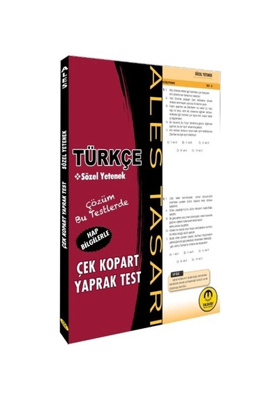 Tasarı Ales Türkçe Sözel Yetenek Yaprak Test Çek Kopart