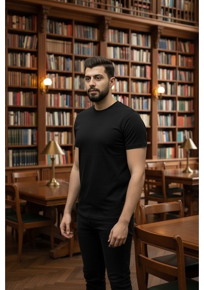 Luxıc Core Unisex Siyah %100 Pamuk Basic Tişört Bisiklet Yaka Kısa Kol Rahat Kesim Günlük Yazlık Xl - Lcr-ts-sıyah
