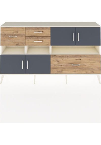 Arges Konsol 5 Raflı 4 Çekmeceli 4 Kapaklı 176x30x99 Aytaşı-antrasit/çam Antrasıt/atlas Çam - Aytası Arges Konsol 5 Raflı 4 Çekmeceli 4 Kapaklı 176x30x99 Aytaşı-antrasit/çam Antrasıt/atlas Çam - Aytası
