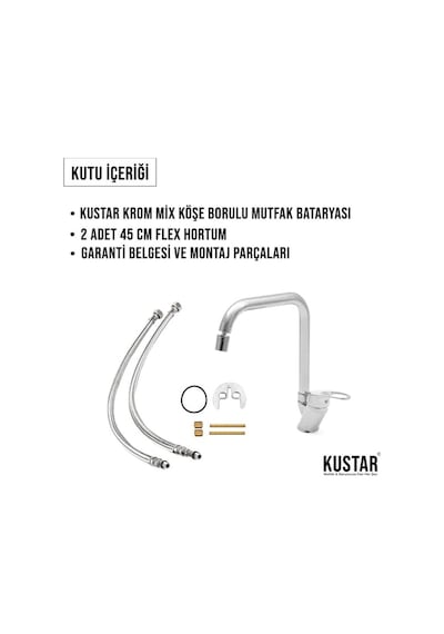 Kustar Lexus Aç Kapa Mutfak Eviye Bataryası Krom