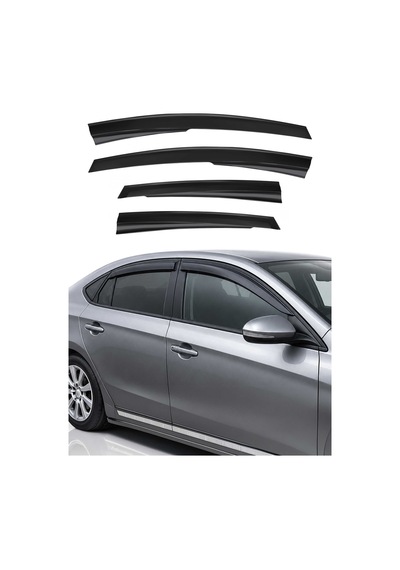 Ford Fiesta Hatchback 2010-2020 Uyumlu Araca Özel Sport Style Akrilik Cam Rüzgarlığı Koyu 4 Parça