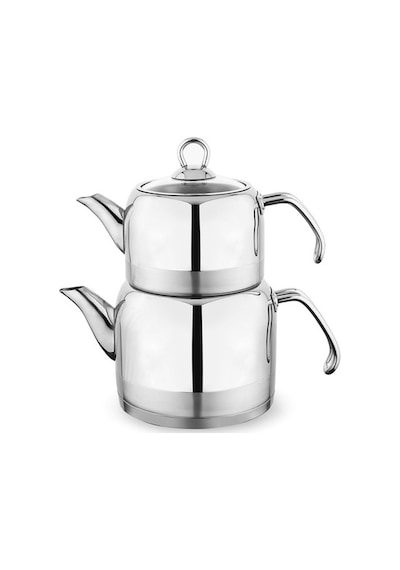 Schafer Ada Metal Çaydanlık Takımı  4 Parça Inox