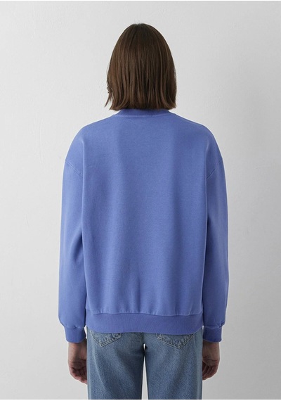Mavi Bisiklet Yaka Sweatshırt Bleached Denim Mor