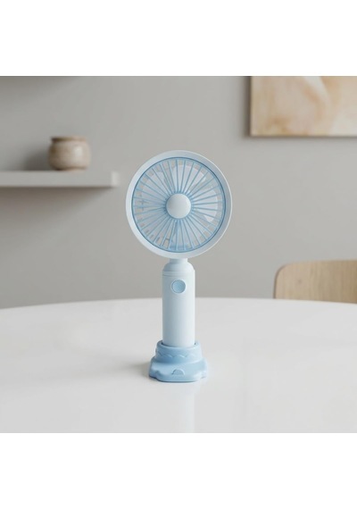 Mini-fan Taşınabilir El Fanı, Masaüstü Standlı, Usb Şarjlı, 16 Cm, 3 Kademeli Hız Ayarlı Masaüs