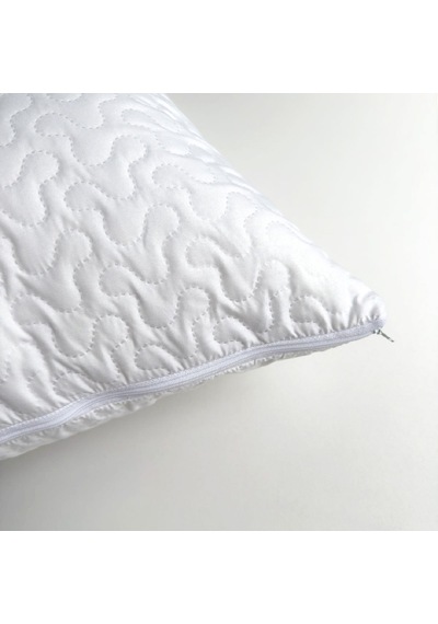 Nonwoven 2 Adet Kapitone Yastık Alezi 50x70 Cm Kapitoneli Fermuarlı Yastık Alezi Yastık Koruyucu Kılıf Beyaz